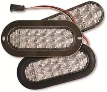 Crimp Supply ALT T1903315 Red 6" oval stop/turn taillight, CLEAR LENS, rubber grommet 12VDC