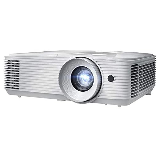 Optoma EH412 1080P HDR DLP Professional Projector | Super Bright 4500 Lumens | Business Presentations, Classrooms, and Meeting Rooms | 15000 Hour Lamp Life | 4K HDR Input | Speaker Built in , White