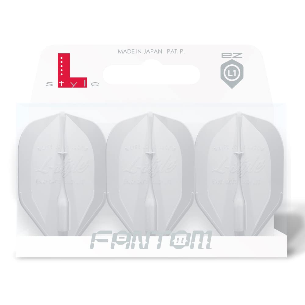 L-style L1 Standard Dart Flights – EZ Fantom – Clear – 2 Sets (6 Flights)