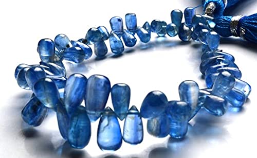 Perles de cyanite en goutte pour fabriquer des colliers et bracelets en pierres naturelles