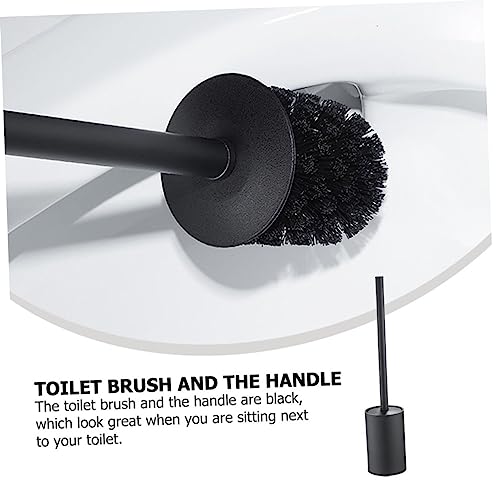 Brosse pour toilette design compact noir parfait pour optimiser l'espace des petits WC - 4