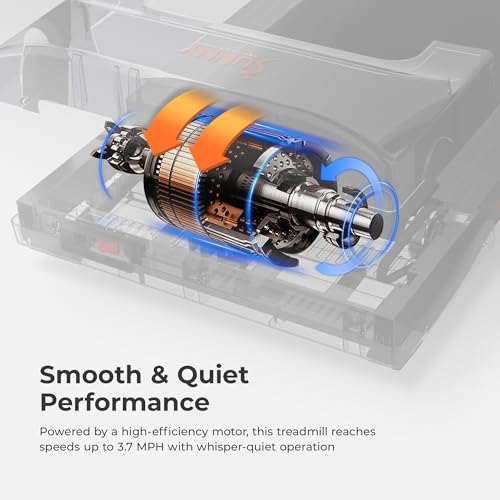 Sunny Health & Fitness Smart WiFi Treadmills – Compact, Foldable, Portable, Under Desk & Incline Options (Manual & Auto), Brushless Motor, & Bluetooth SunnyFit App, LED Display, Shock Absorption - Image 5