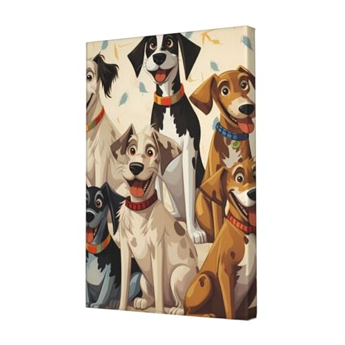 Impression HD chiens de chasse sur toile premium d'art mural 30x45cm
