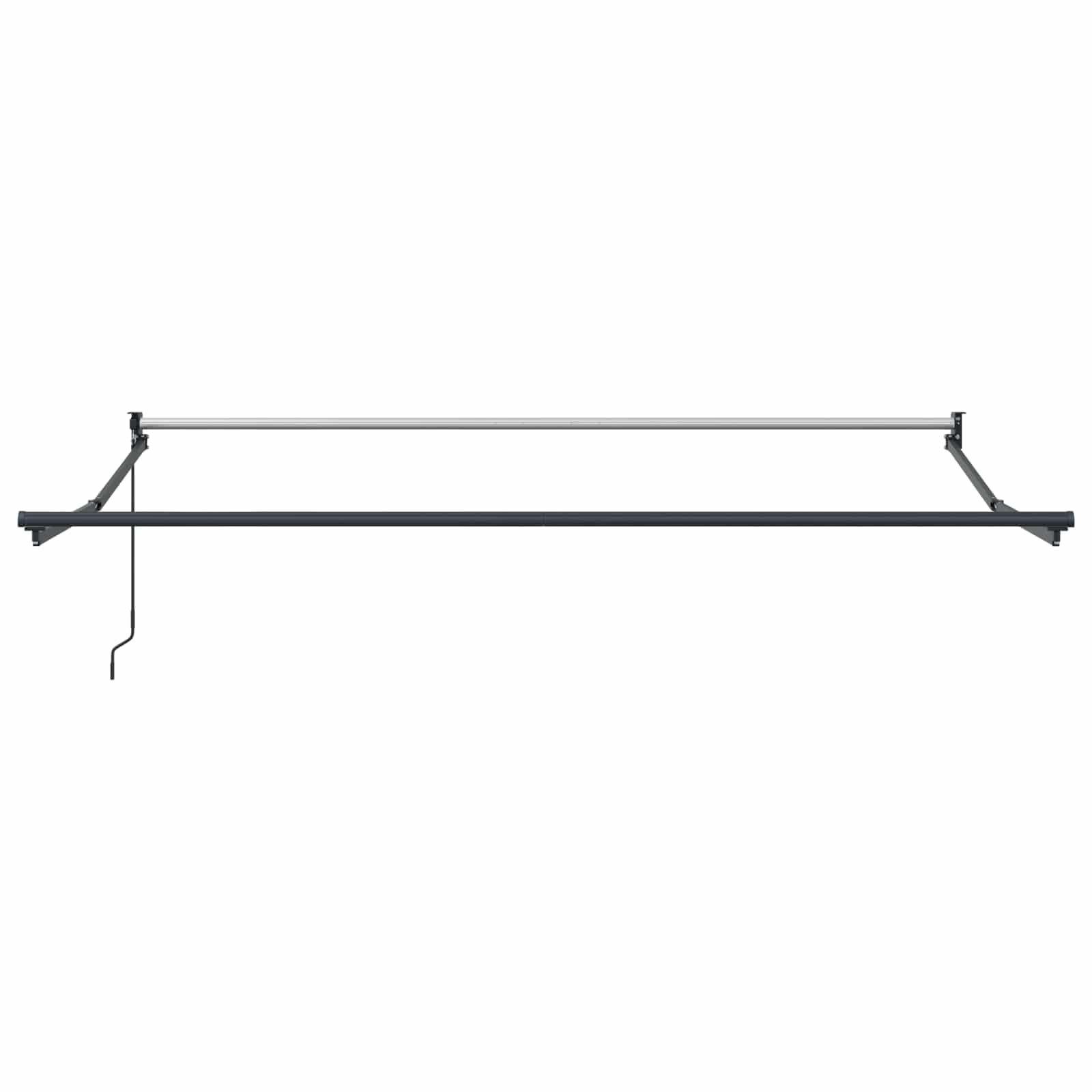 Auvent Store banne Rouge et Noir en Polyester 350 x 250 x 165 cm avec mécanisme Manuel pour terrasse Jardin pergola extérieur Protection Solaire et ombrage Polyvalent