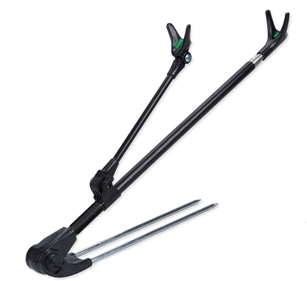 Lot De 2 Supports De Canne Pliables En Acier Inox – Pointe En V, 3,5 Cm Universel, Portable, 2-en-1 Pour Pêche Et Camping