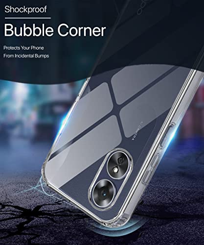 Image of WOW IMAGINE Crystal Clear Transparent Back Case Cover for Oppo A17 | Full Device & Camera Protection Shockproof TPU | Flexible Silicone Back Cover Case - Transparent