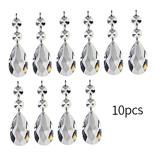 Sanfiyya Tafelkleed Hanger Kristal Glas Teardrop Prisma's Clip Tafel Cover Gewichten 3.8 CM 10 STKS - Image 4