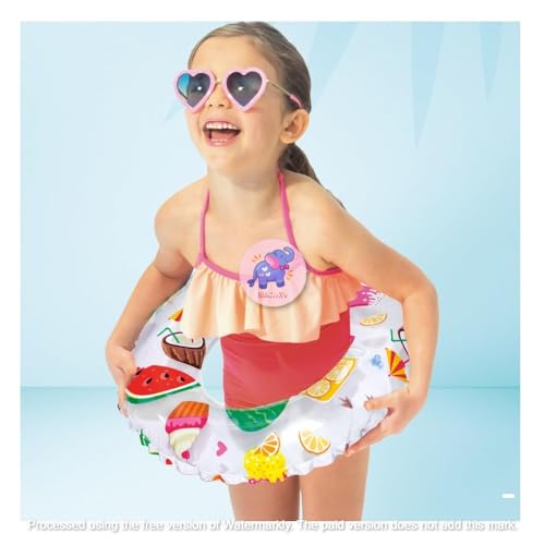Image of Inflatable Swimming Float Rings for Summer Vacation| Water Floatation Safety Tube for Kids Boys,Girls,Adult| Circle Floater Lounge for Pool Party, Lake, Beach| (Lively 51)- Pack of 1