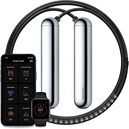 [Tangram Factory] Smart Rope - LED embedded Jump Rope (Chrome, Large)