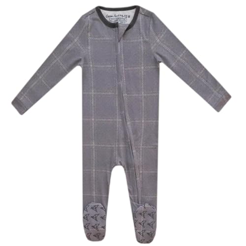 Image of Copper Pearl Baby Zip-Up Footie Pajamas - Soft Stretchy Sleep and Play Footies for Boys and Girls