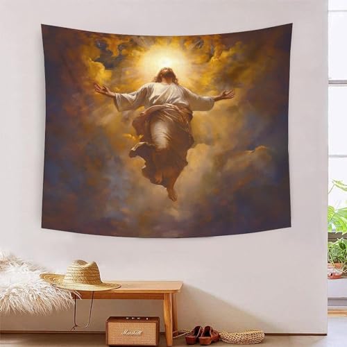 Tapisserie murale Jésus effet 3D pour créer un havre de paix dans votre chambre
