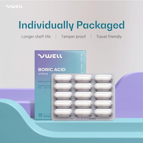 VWELL Boric Acid Vaginal Suppositories - Maintains and Balances Healthy Vaginal pH & Microbiome to Manage Odor Itch Burning Irritation Intimacy - Doctors Recommended - Image 7
