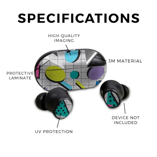Image of Skin Compatible with Beats Solo Buds - Awesome 80s - Premium 3M Vinyl Protective Wrap Decal Cover - Easy to Apply | Crafted in The USA by MightySkins