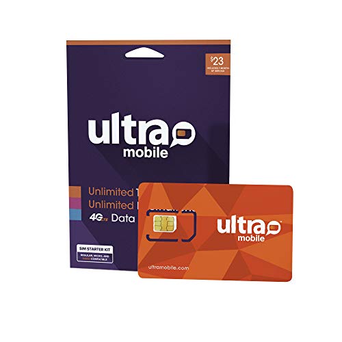 $23 Ultra Mobile Phone Plan | Unlimited Talk & Text + 2GB 4G LTE Data (3-in-1 GSM SIM Card)