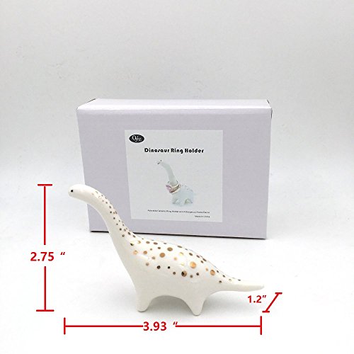 Oylz Adorable Little Ceramic Dinosaur Jewelry Ring Holder,Engagement Ring And Wedding Ring Display Holder Stand #TOP3