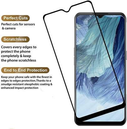 Image of Screen Protector for Oppo F17 (Black) Tempered Glass Edge-to-Edge 6D Screen Guard With Installation Kit