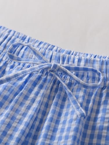 Image of Latuza Women's Cotton Long Sleeve Pajama Set Seersucker Button Down Pj Set