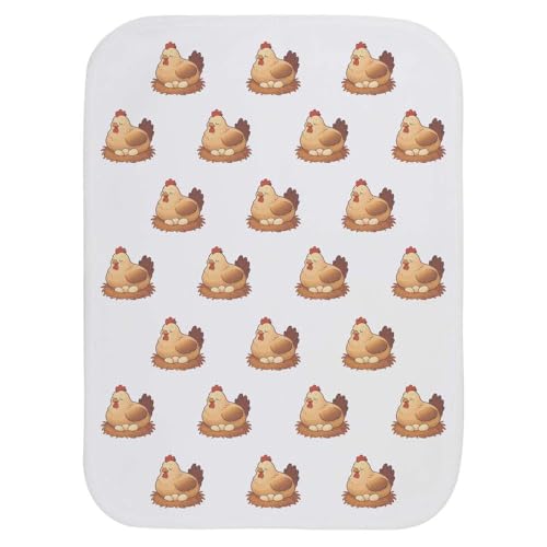 Azeeda 'Hen Sitting on Nest' Baby Burp/Wash Cloth (BC00034635)