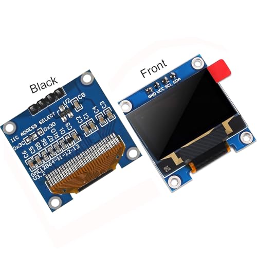 Image of 4 Pcs 0.96 Inch OLED Display Module 128x64 Pixel SSD1306 I2C IIC Screen Compatible with Arduino Raspberry Pi Blue and Yellow