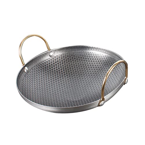 VALICLUD Cacerola Inoxidable Olla Redonda Antiadherente para Cocina Resistente y Fácil de Limpiar para Recalentamiento y Guisos Domésticos