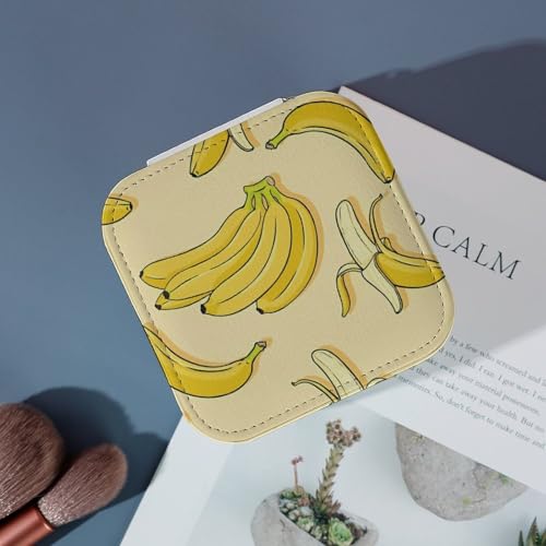 Boîte à bijoux banane en similicuir à compartiments amovibles