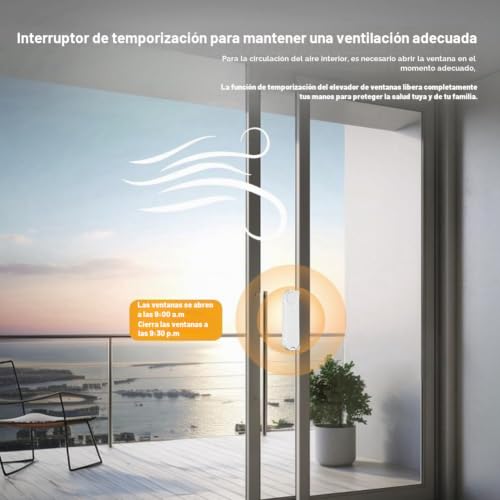 Abridor de ventanas automático ZigBee Tuya con panel solar y control por voz 3