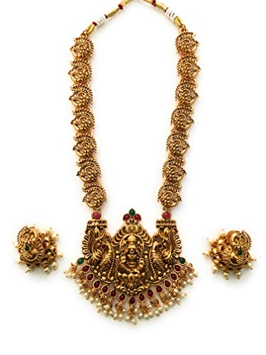Image of Sasitrends Classic Matte Gold Plated Necklace Set