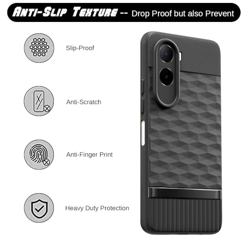Image of Shockproof Case Compatible with Poco C85x 5G / Mi Redmi A7 Pro 5G | Full Camera Protection | TPU Flexible Back Cover for Poco C85x 5G / Mi Redmi A7 Pro 5G (Matte Black)