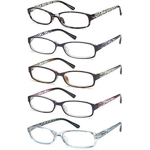 Gamma Ray Women's Reading Glasses 4 Pair Print Ladies Fashion Readers for Women - 4.00 Cover