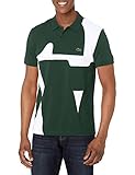 Lacoste Men's Short Sleeve All Over Print Branding Regular Fit Polo Shirt, Green/White, XL