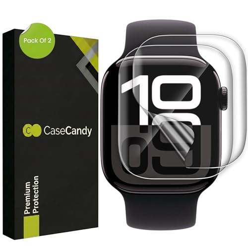 Image of Casecandy - [Pack of 2 Screen Protector Guard For Apple Watch 46mm Series 11 /10 | HD Screen Guard for Apple Watch Series 10 / Series 11 46mm - HD /Easy Installation Kit