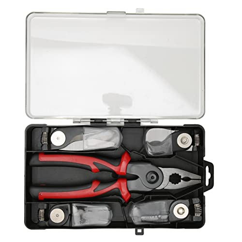 Baxnore ワイヤーカッター プロフェッショナル 高耐久工具 スチール 5 交換可能ヘッド 滑り止め TPR ハンドル コンビネーションプライヤー レザー プラスチック 薄い金属 ワイヤーロープ切断 曲げトリミング用