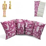 Saco semillas 'Pink Zoo', saco con huesos de cereza, saco semillas microondas, saco térmico, frío y calor, bolsa microondas, funda lavable, 40x17cm, 400gr