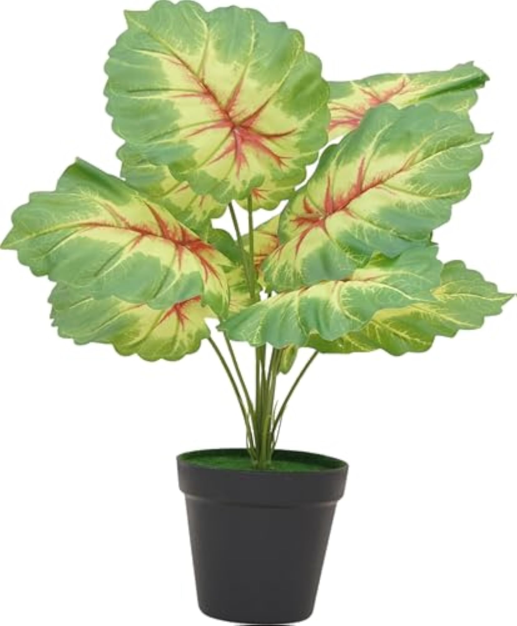 Artificial Caladium Plant, Decorative Faux Greenery