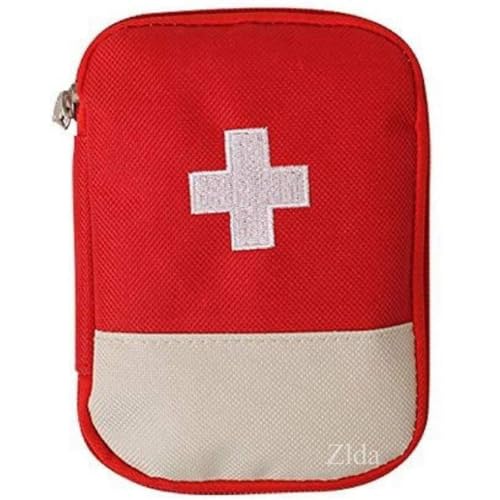Image of First Aid Bag, Empty First Aid Pouch, Mini Portable Medical Bag for Outdoor, Camping Hiking, Travel Emergency, Multifunction Emergency Medicine Storage (Multicolour)