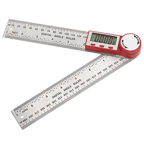 Oumefar 0-200mm règle d'angle numérique rapporteur d'angle électronique écran LCD Outil de Mesure d'angle pour Charpentier Charpentier Cover