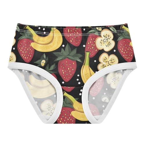 Wusikd Strawberry Girls' Underwear Cotton Banana Slices Girls Briefs Soft Toddler Underwear 2T - Main Image