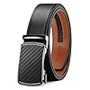 CHAOREN Cinturón de cuero con trinquete para hombre, ajuste personalizable, estilo sin esfuerzo (1.378 in)