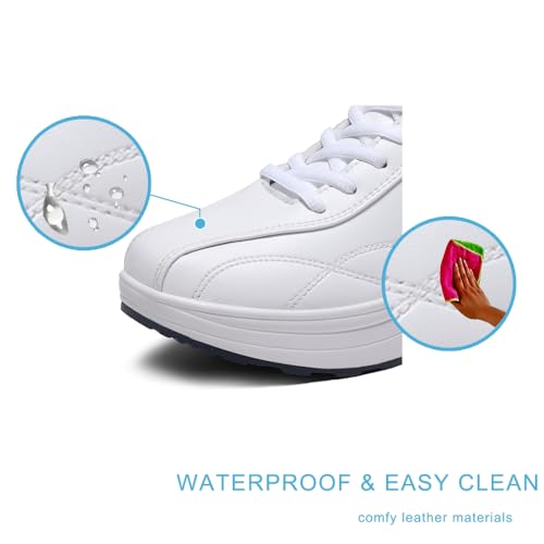 Image of RUIDENG Platform Sneakers for Women Air Cushion | Walking Shoes Women Comfortable All Day | Thick Rocker Bottom