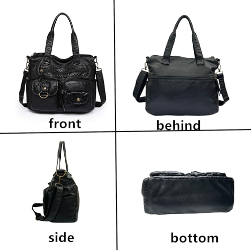 Image of Hobo Handbag and Purses for Women,Top Handle Satchel Purse Tote Shoulder Bags Faux Leather for Ladies