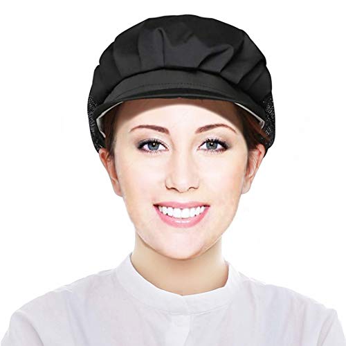 Adjustable Chef Cap Cooking Kitchen Hat Food Service Hair Nets Mesh Brim Reusable Restaurant Vent Beanie
