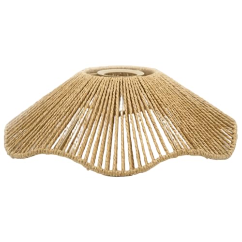 Pantalla de lámpara tejida boho en forma de flor para techo de dormitorio o cocina 2