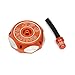 JFG RACING Billet Gas Fuel Tank Cap Cover - EXC MXC SX PRO LC4 EGS 50 85 105 125 200 250 300 350 360 380 - Orange