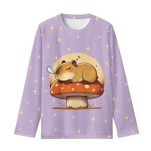 Girls Boys Athletic Quick Dry Long Sleeve Tops Crewneck Shirts Gym Sports Activewear Comfy Stretchy T-Shirt Outfits