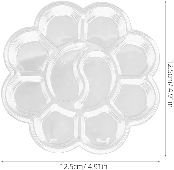 Tofficu 20 Pack Clear Watercolor Palette 4.92 inch Plastic Paint Tray for Oil Painting Color Mixing DIY Craft Empty Palette for Painting Easy Clean Art Supply image 2