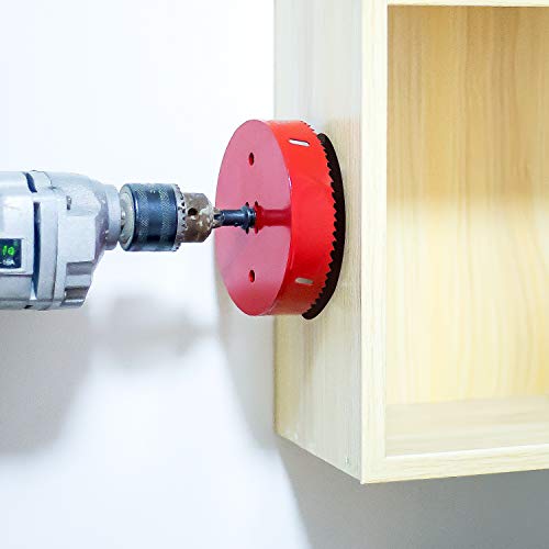 KINJOEK 6 Inches 152 mm HSS BI-METAL Hole Saw Heavy Duty Steel Cornhole Boards Hole Saw Blade Corn Hole Drilling Tool Drill Bit Saw for Cornhole Game, Red - Thumbnail 6