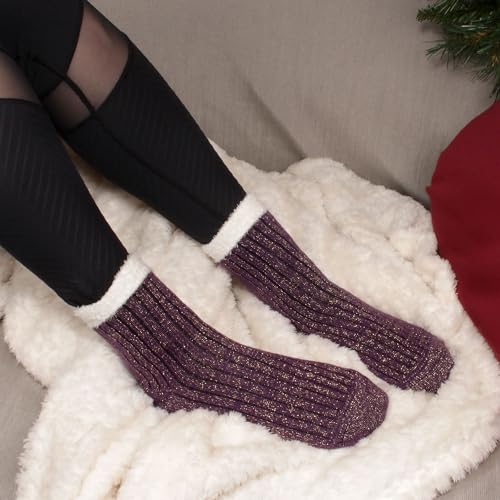 Image of BambooMN Women's Double Layer Thick Cabin Winter Socks - 3 Pairs
