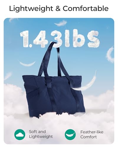 Image of BAGSMART Tote Bag for Women with Zipper, Gym Tote with Compartments, Laptop Work Tote Nurse Dance Yoga Bag for Sport, Travel