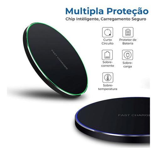 Carregado Compatível Com iPhone Samsung Xiaomi Ultrarápido Wireless de Alta Tecnologia - Carregament