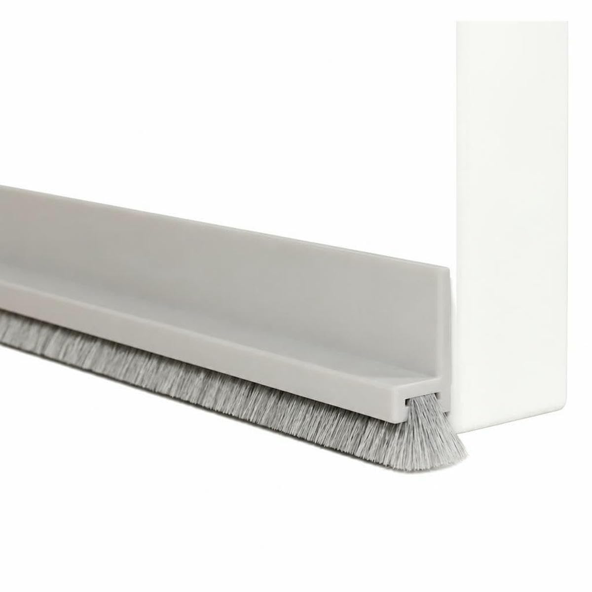 Door Seal Draft Stops with Brush Reduce Noise Rubber Door Sweep Breeze Blocker Insect Proof Dust Proof Sound Proof Seal Strips-Grey-1M(1Strip)